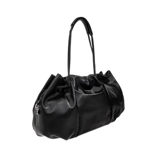 Emporio Armani Logo Stamp Drawstring Shoulder Bag