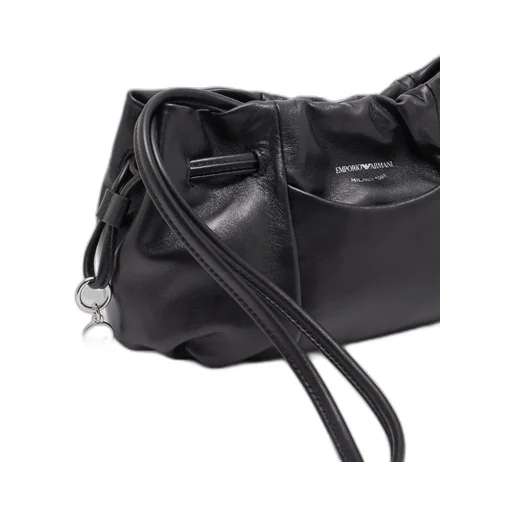Emporio Armani Logo Stamp Drawstring Shoulder Bag