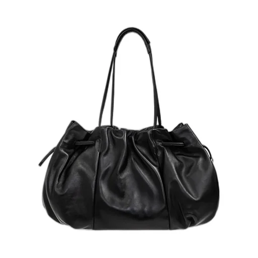 Emporio Armani Logo Stamp Drawstring Shoulder Bag