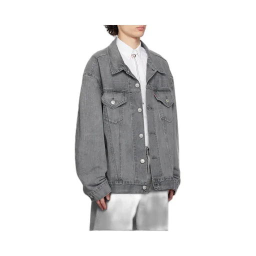 Lapel Long Sleeve Denim Jacket