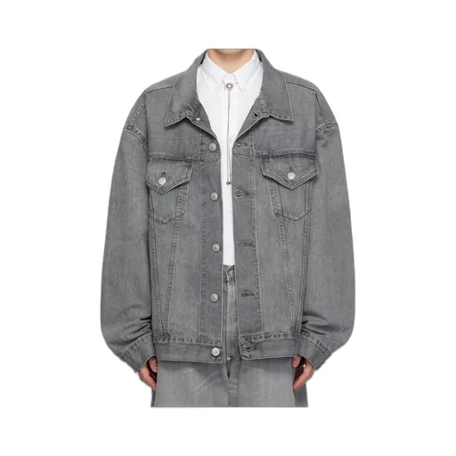 Lapel Long Sleeve Denim Jacket