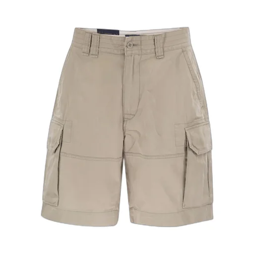Logo-Patch Cotton Cargo Shorts