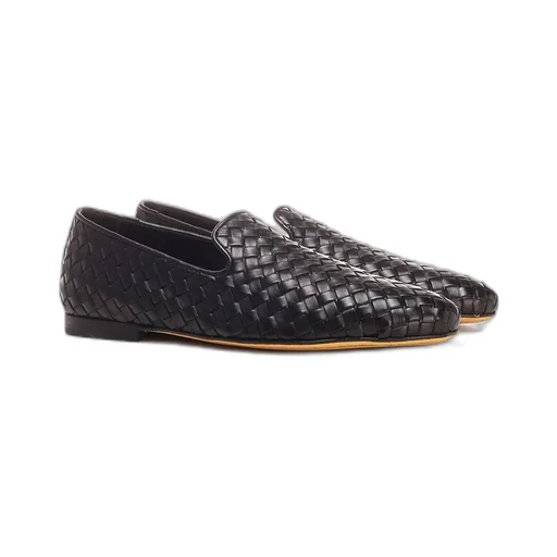 Black Woven Business Dress Shoes