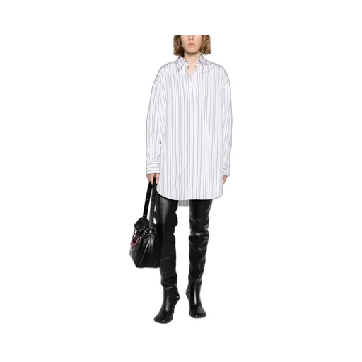Off-White Pinstriped Long-Sleeved Poplin Shirt