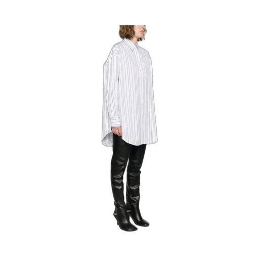 Off-White Pinstriped Long-Sleeved Poplin Shirt