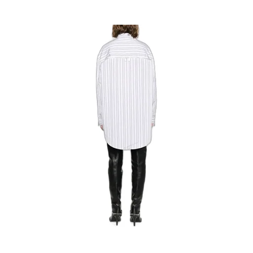 Off-White Pinstriped Long-Sleeved Poplin Shirt