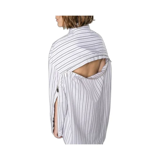 Off-White Pinstriped Long-Sleeved Poplin Shirt