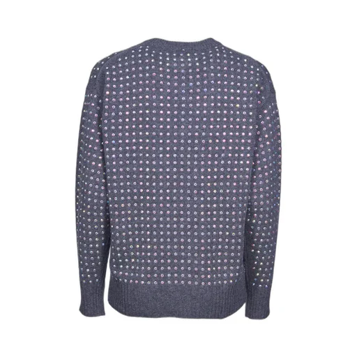 Crystal-Embellished V-Neck Jumper