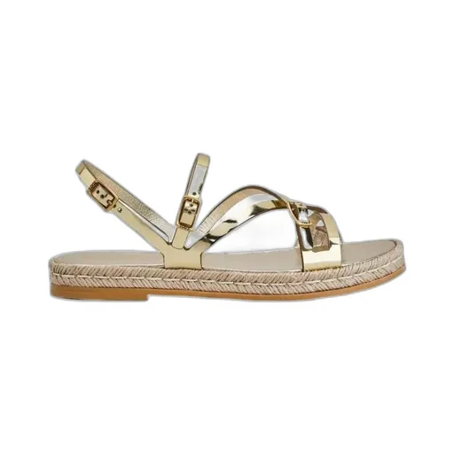 Metallic Strap Sandals