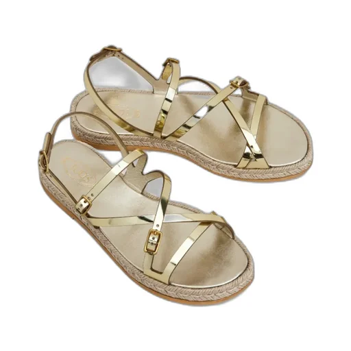 Metallic Strap Sandals