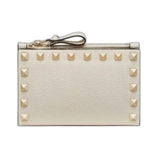 Rockstud-Embellished Compact Wallet