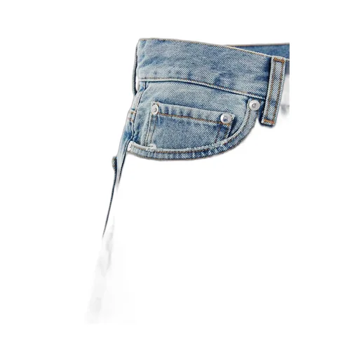 Off-White Side Tie Denim Shorts