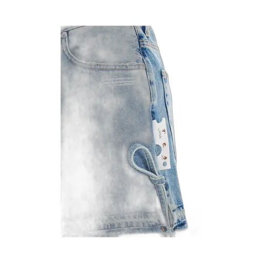 Off-White Side Tie Denim Shorts