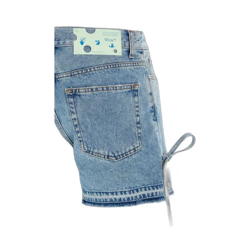 Off-White Side Tie Denim Shorts