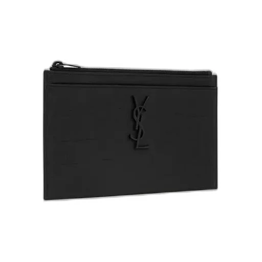Monogram Zipped Clutch Bag