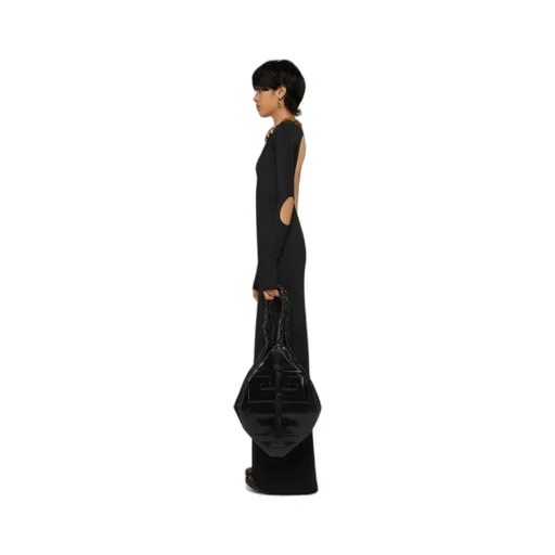 Cut-Out Long-Sleeve Maxi Dress