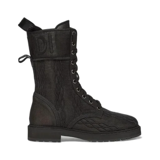 Signature Biker Embroidered Flat Boots