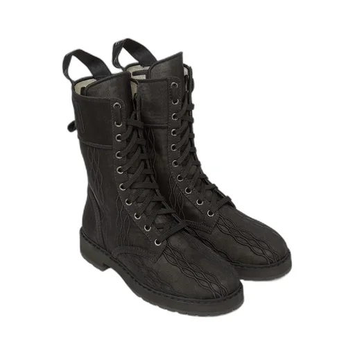 Signature Biker Embroidered Flat Boots