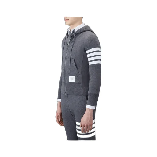 Thom Browne 4-Bar Striped Zipped Jacket
