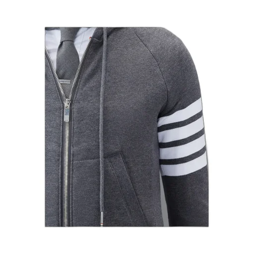 Thom Browne 4-Bar Striped Zipped Jacket