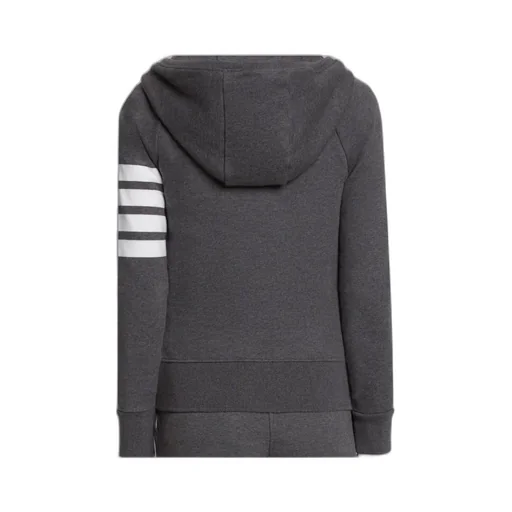 Thom Browne 4-Bar Striped Zip-Up Hoodie