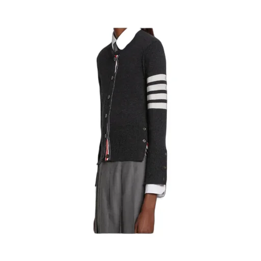 Thom Browne 4-Bar Striped Buttoned Cardigan