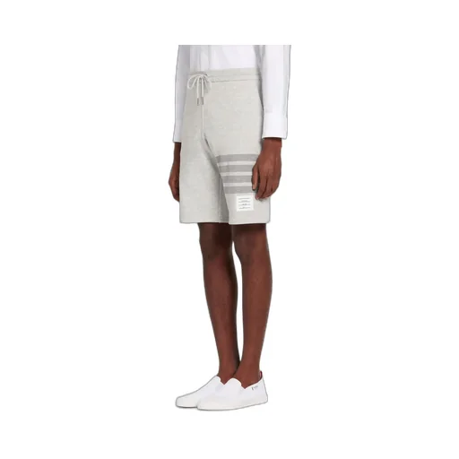 4-Bar Motif Drawstring Track Shorts
