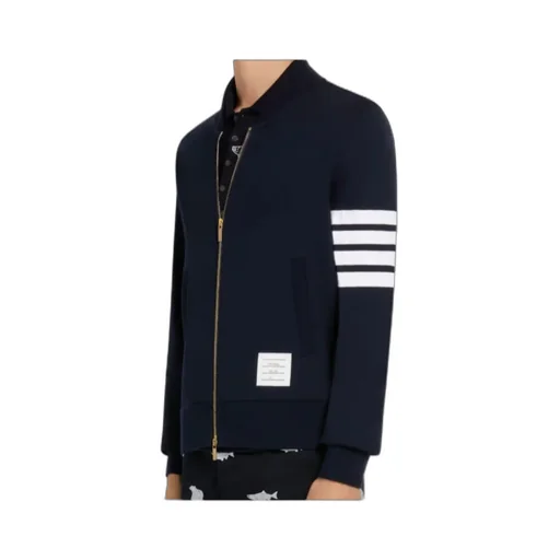 4-Bar Stripe Zip-Up Sweatshirt