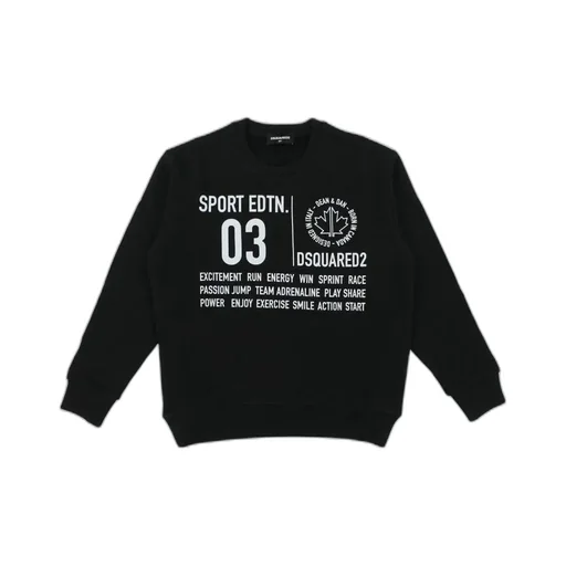 Slogan Print Crew Neck Sweatshirt