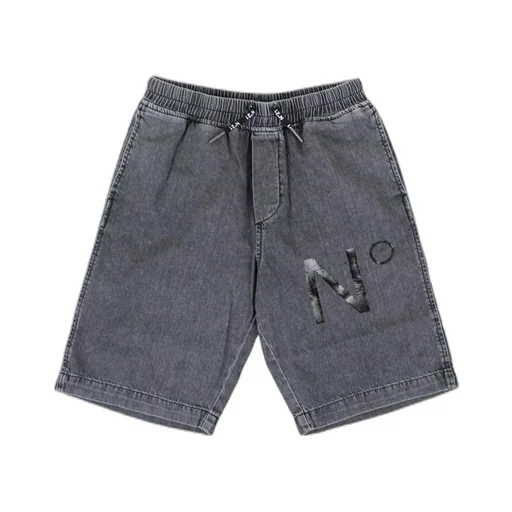 N 21 Teen Short Nero In Denim Di Cotone