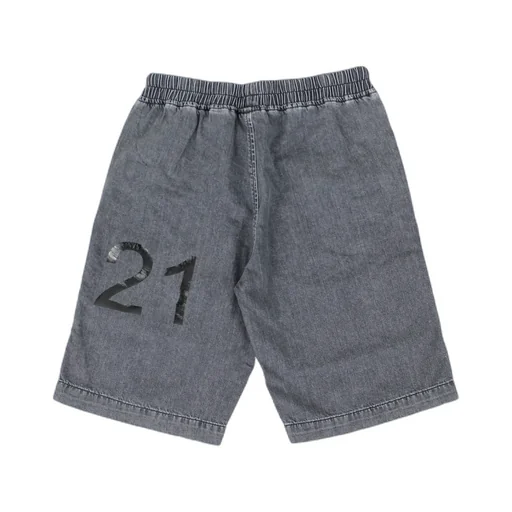 N 21 Teen Short Nero In Denim Di Cotone