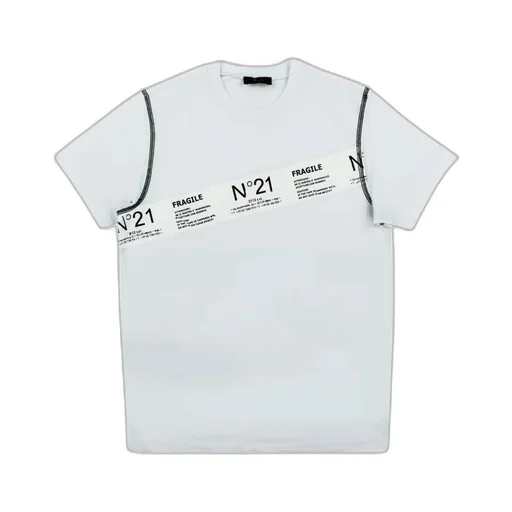 N 21 T-Shirt Teen Bianca In Jersey Di Cotone