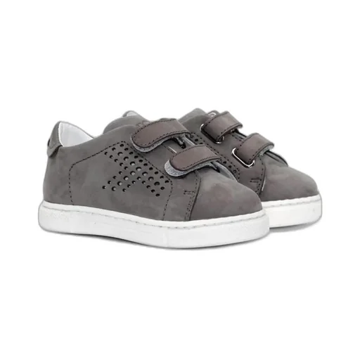 Tod S Bambino Sneakers Grigia In Pelle Scamosciata