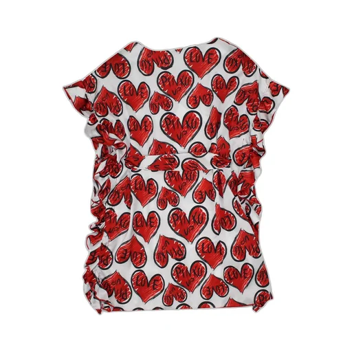 Pinko Bambina Copricostume Stampa Logo E Cuori All Over