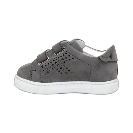 Tod S Bambino Sneakers Grigia In Pelle Scamosciata