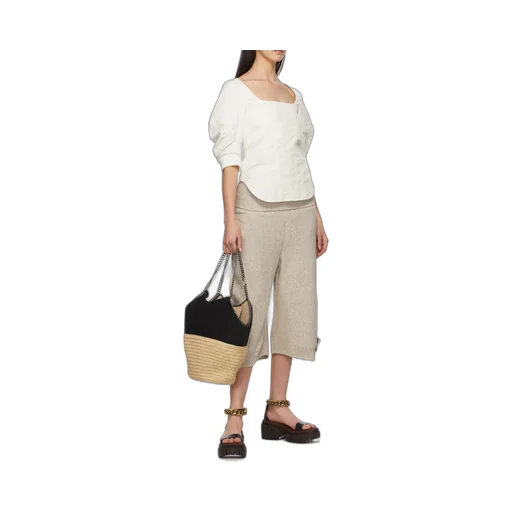 Square-Neck Puff-Sleeve Blouse
