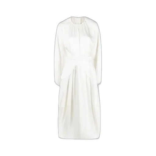 Split-Back Balloon-Sleeve Tulip Dress