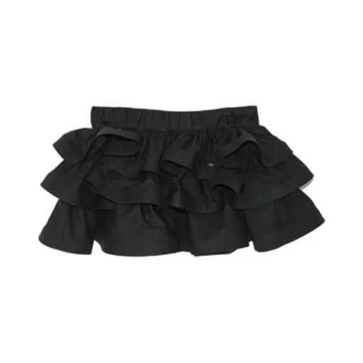 Elisabetta Franchi La Mia Bambina Gonna Nera Baby Girl In Popeline Di Cotone