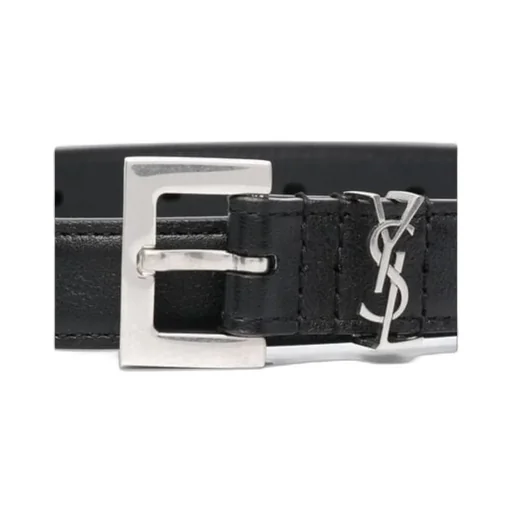 Saint Laurent Cassandre Thin Square Buckled Belt