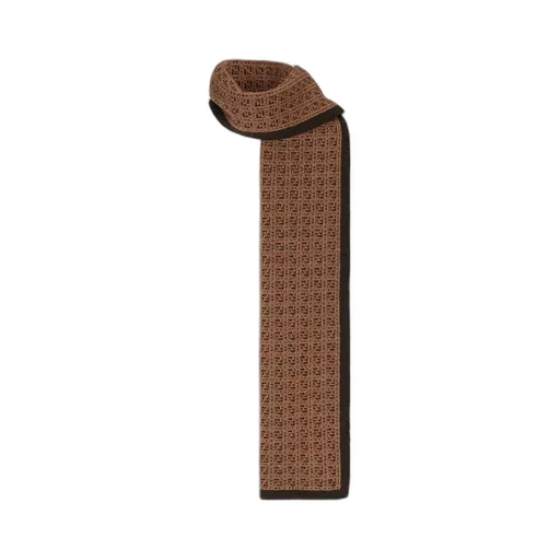 Intarsia Ff-Logo Knit Scarf