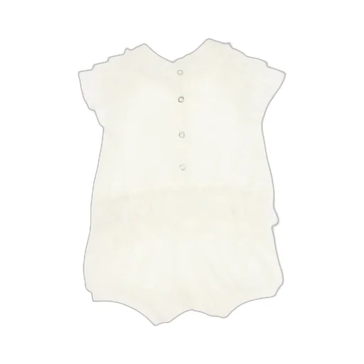 Monnalisa Pagliaccetto Baby Girl Panna In Cotone