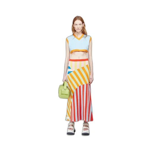 Patchwork Knit Skirt