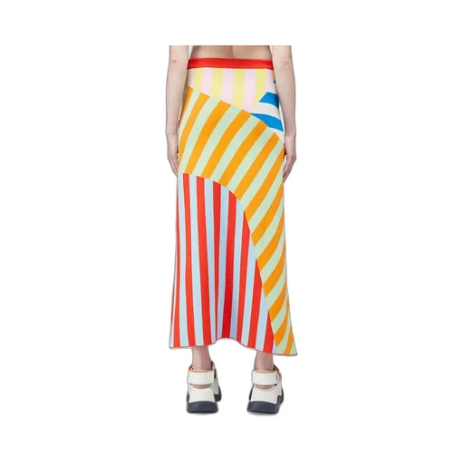 Patchwork Knit Skirt