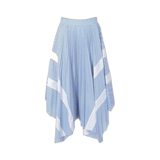 Pinstriped Asymmetric Skirt