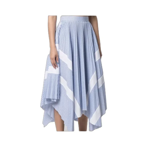 Pinstriped Asymmetric Skirt