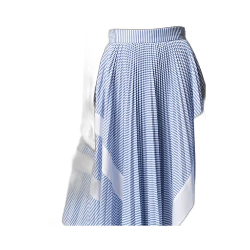 Pinstriped Asymmetric Skirt