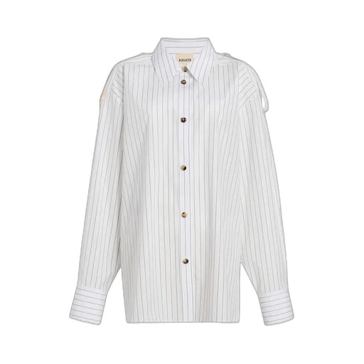 Khaite The Tamal Striped Button-Up Shirt