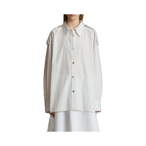 Khaite The Tamal Striped Button-Up Shirt