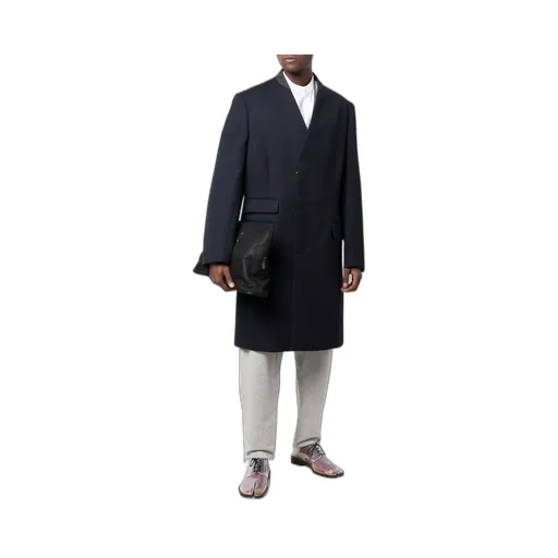 Maison Margiela Collarless Single Breasted Coat