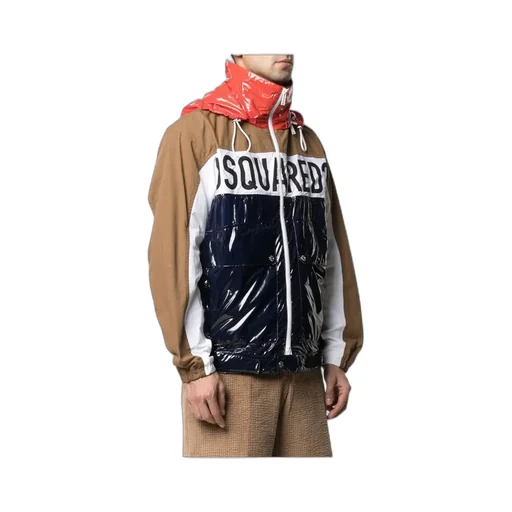 Dsquared2 Logo Printed Zipped Windbreaker